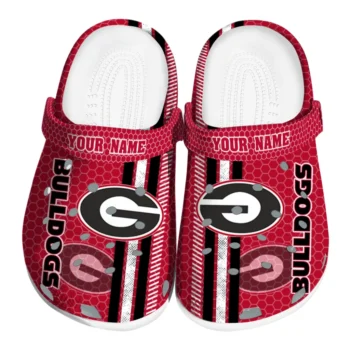 Custom Georgia Bulldogs Contrasting Stripes Clogs