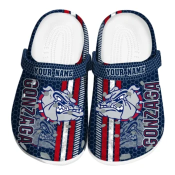 Custom Gonzaga Bulldogs Contrasting Stripes Clogs