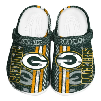 Custom Green Bay Packers Contrasting Stripes Clogs
