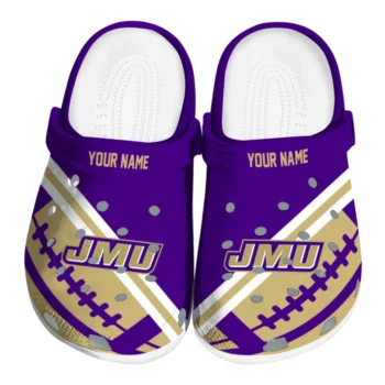 Custom James Madison Dukes Football Motif Clogs