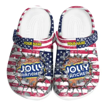 Custom Jolly rancher Candy Break Red Blue Clogs