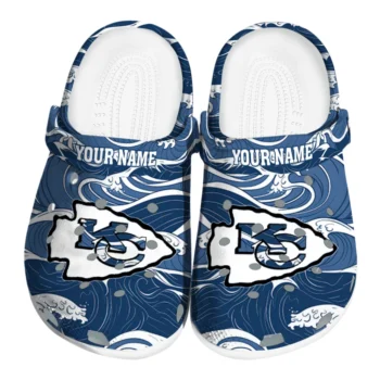 Custom Kansas City Chiefs Wave Flow Clogs
