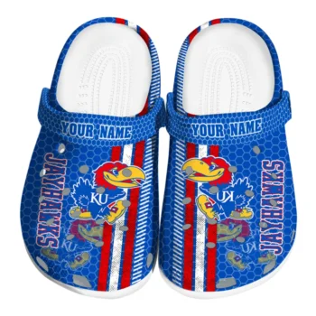 Custom Kansas Jayhawks Contrasting Stripes Clogs