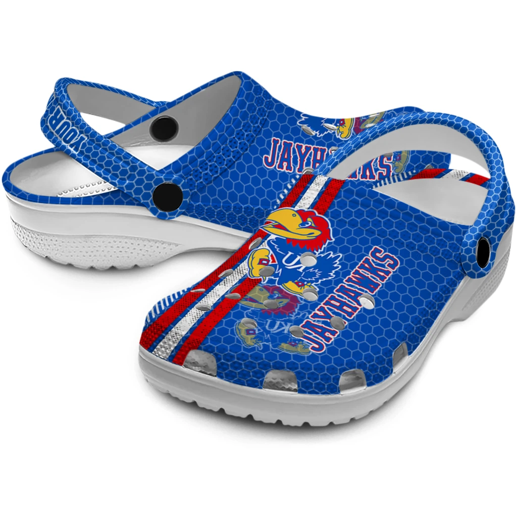 custom-kansas-jayhawks-contrasting-stripes-clogs-high-quality