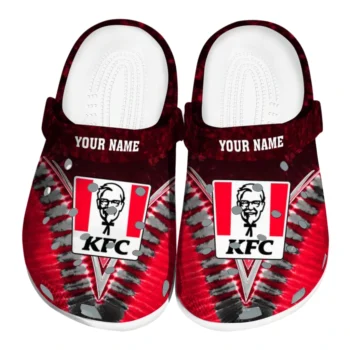 Custom KFC Branding Red Black Clogs