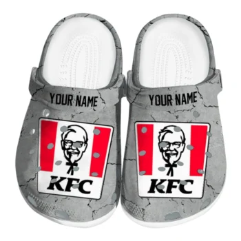 Custom KFC Upside Gray Red Clogs