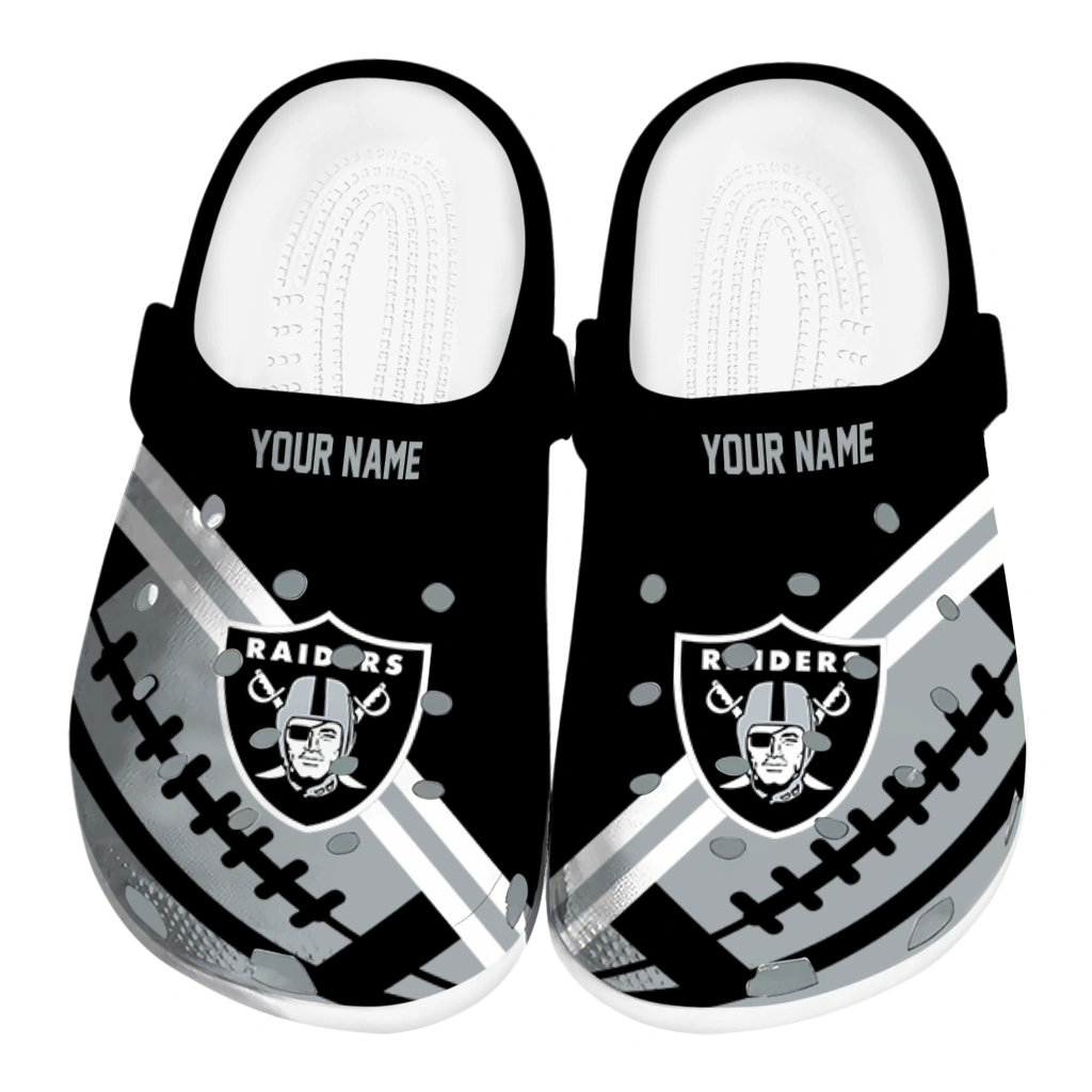 custom-las-vegas-raiders-football-motif-clogs-best-selling custom las vegas raiders football motif clogs best selling
