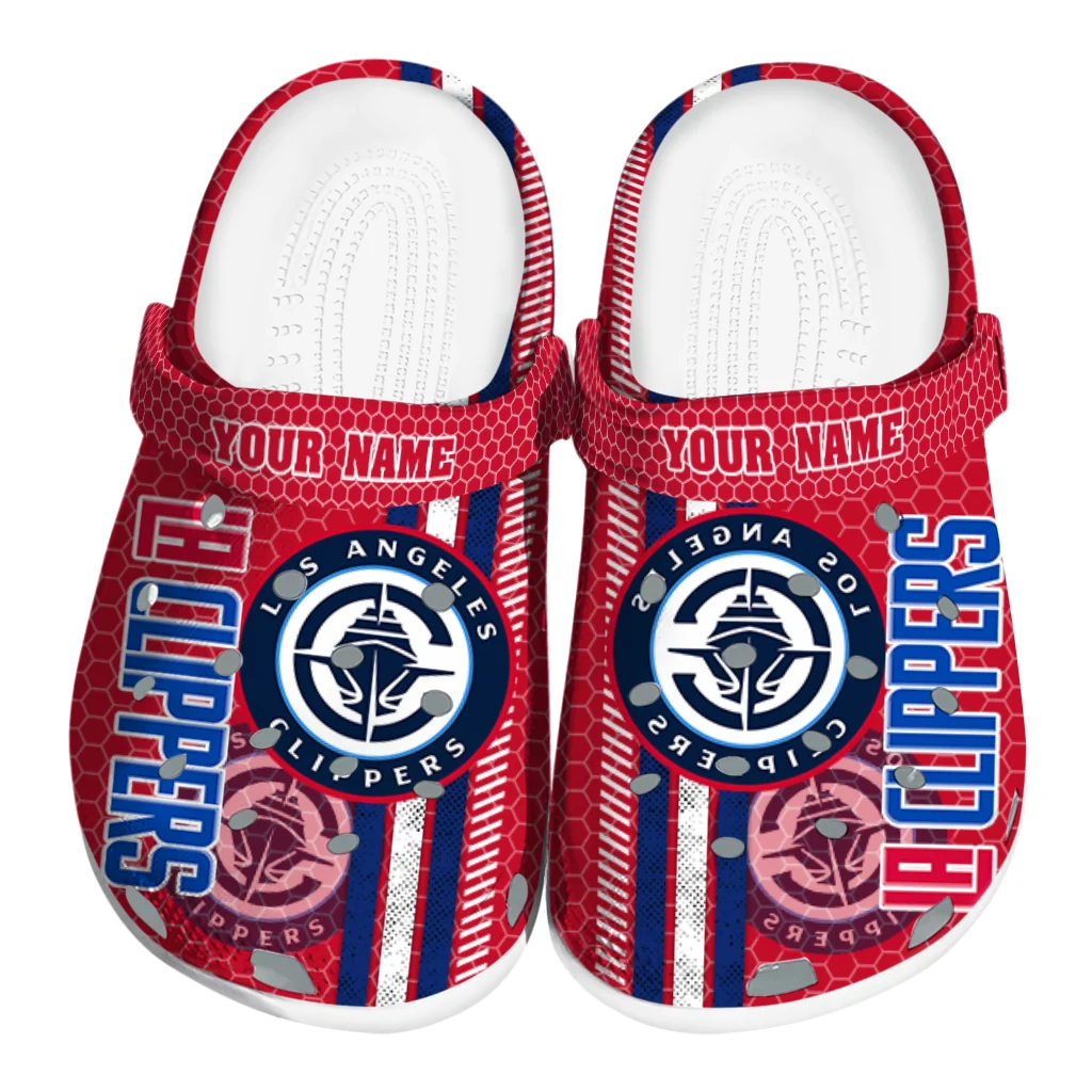 custom-los-angeles-clippers-contrasting-stripes-clogs-best-selling custom los angeles clippers contrasting stripes clogs best selling