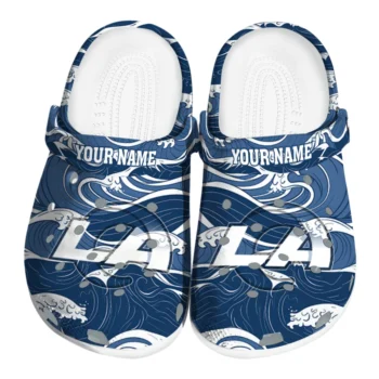 Custom Los Angeles Rams Wave Flow Clogs