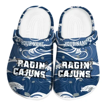 Custom Louisiana Ragin' Cajuns Wave Flow Clogs