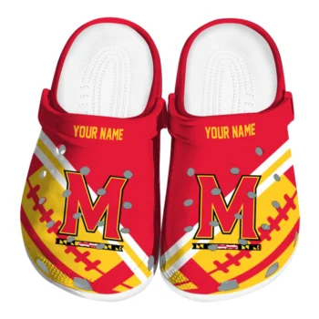 Custom Maryland Terrapins Football Motif Clogs