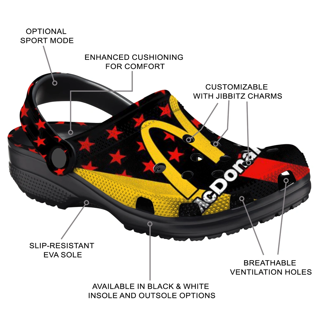 custom-mcdonalds-arches-redstars-black-yellow-clogs-new-arrival-hey-clogs.webp