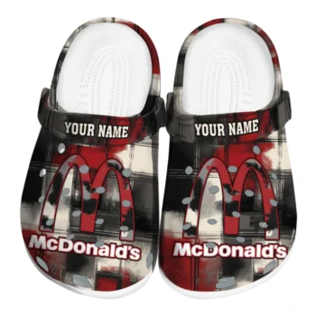 Custom McDonald's McDonalds M Black Red Clogs