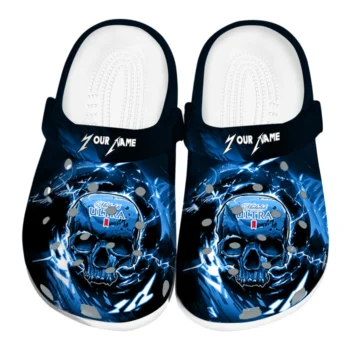 Custom Michelob Ultra Glowing Skull Blue Black Clogs