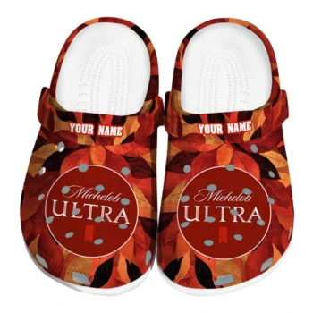 Custom Michelob Ultra Leaves Red Orange Clogs
