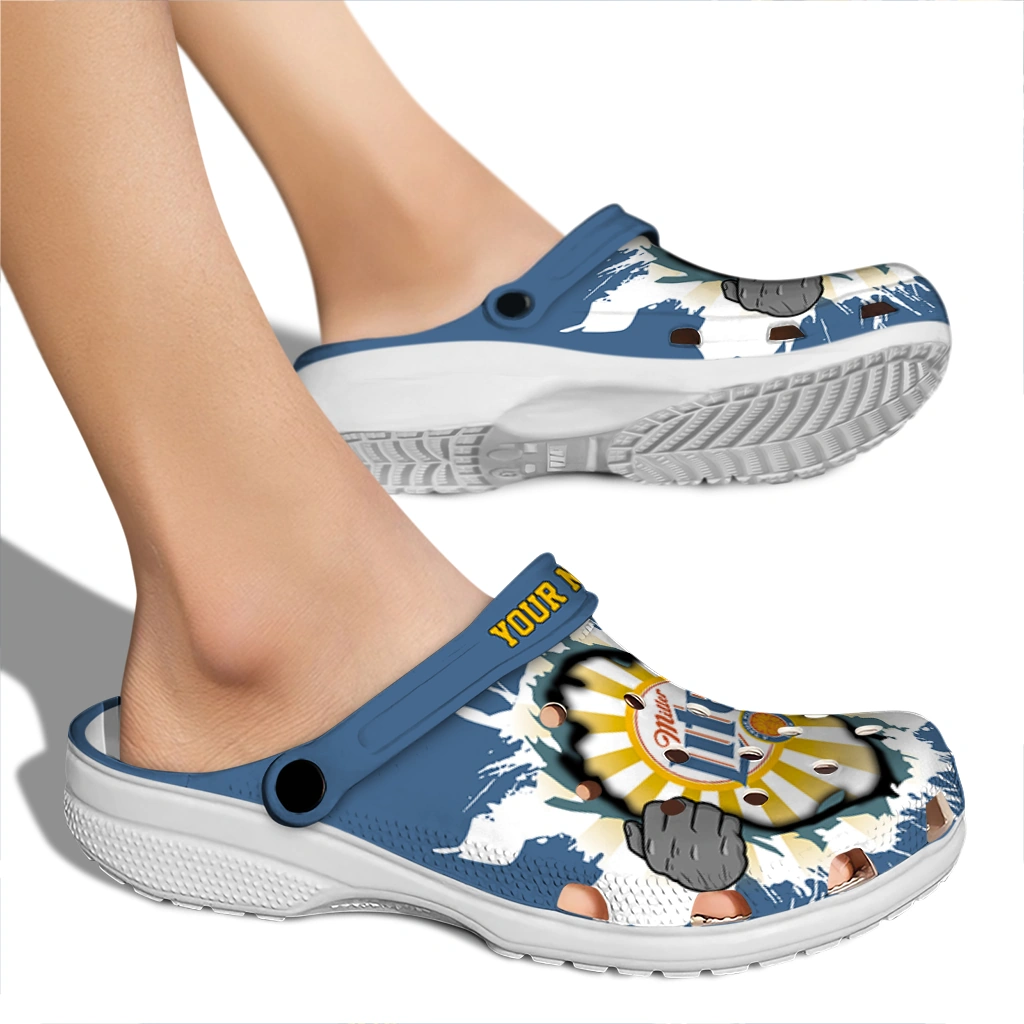 custom-miller-lite-bursting-through-blue-yellow-clogs-fashion-forward-hey-clogs.webp