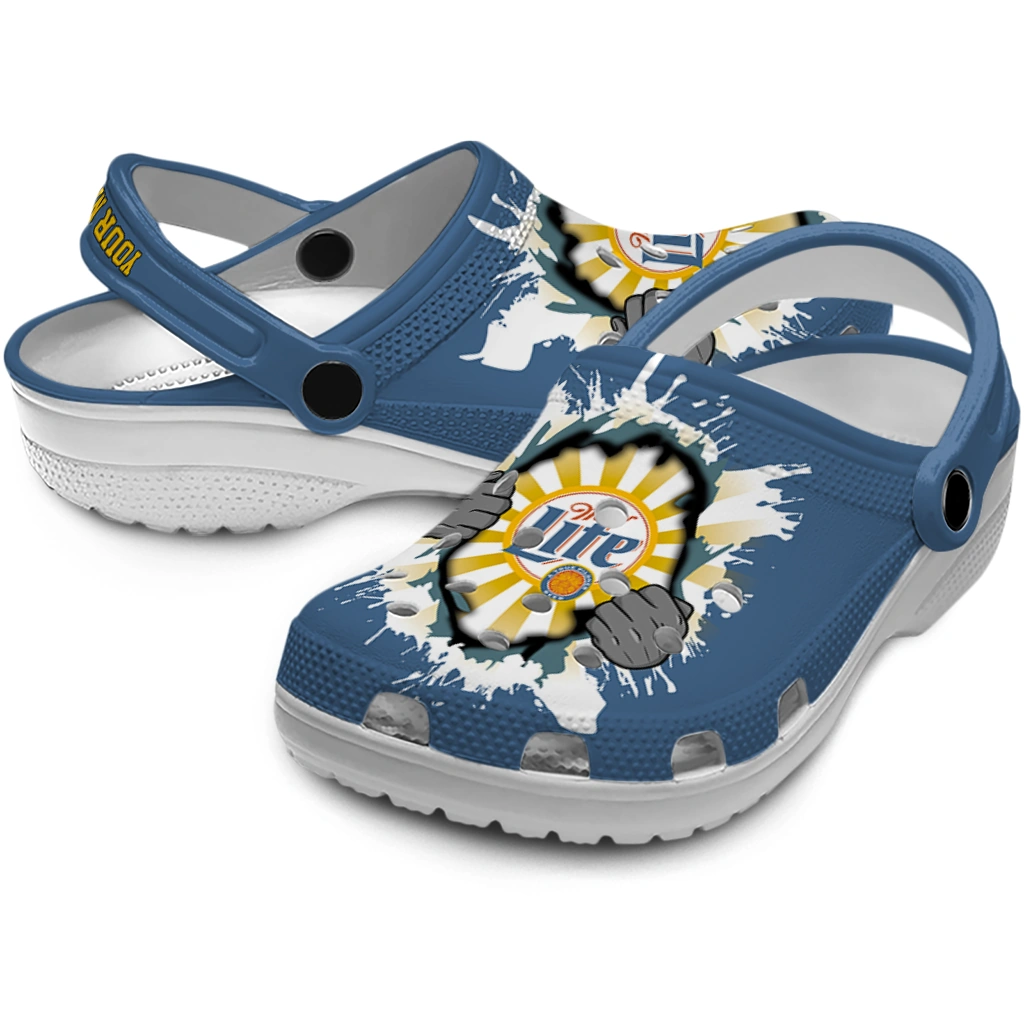 custom-miller-lite-bursting-through-blue-yellow-clogs-high-quality-hey-clogs.webp