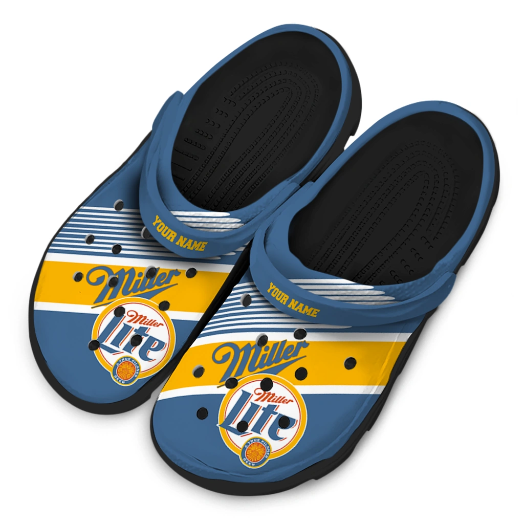 custom-miller-lite-cola-badge-blue-yellow-clogs-latest-model-hey-clogs.webp