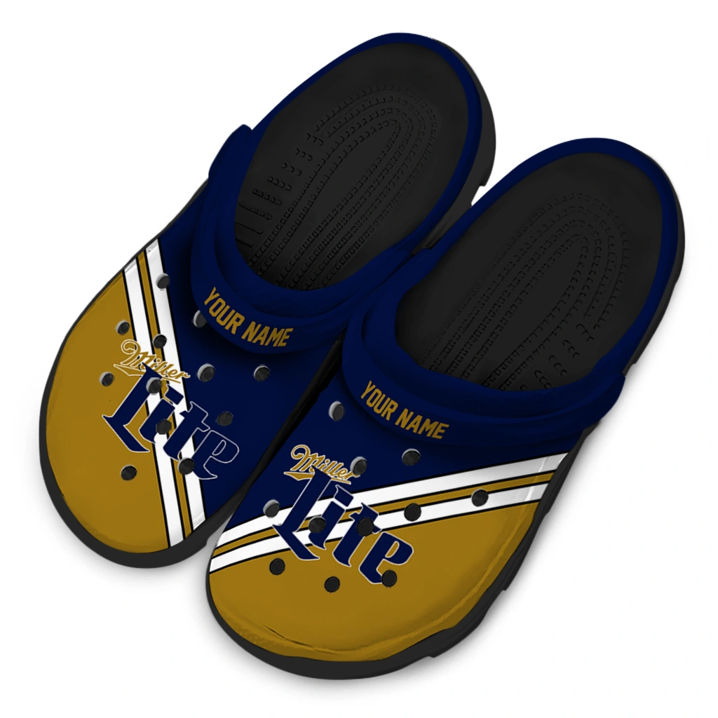 custom-miller-lite-geometric-pattern-navy-gold-clogs-latest-model-hey-clogs.webp
