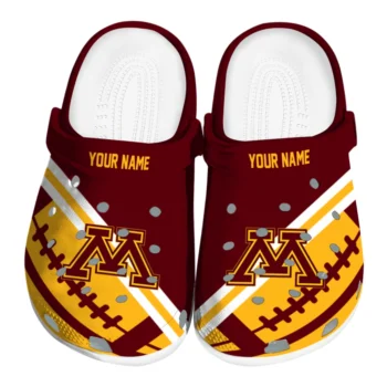 Custom Minnesota Golden Gophers Football Motif Clogs