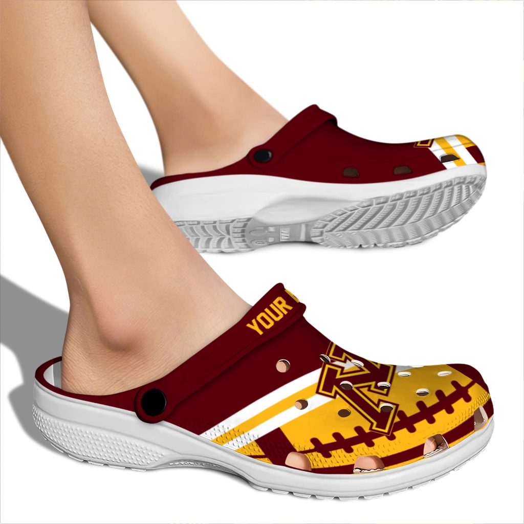custom-minnesota-golden-gophers-football-motif-clogs-fashion-forward