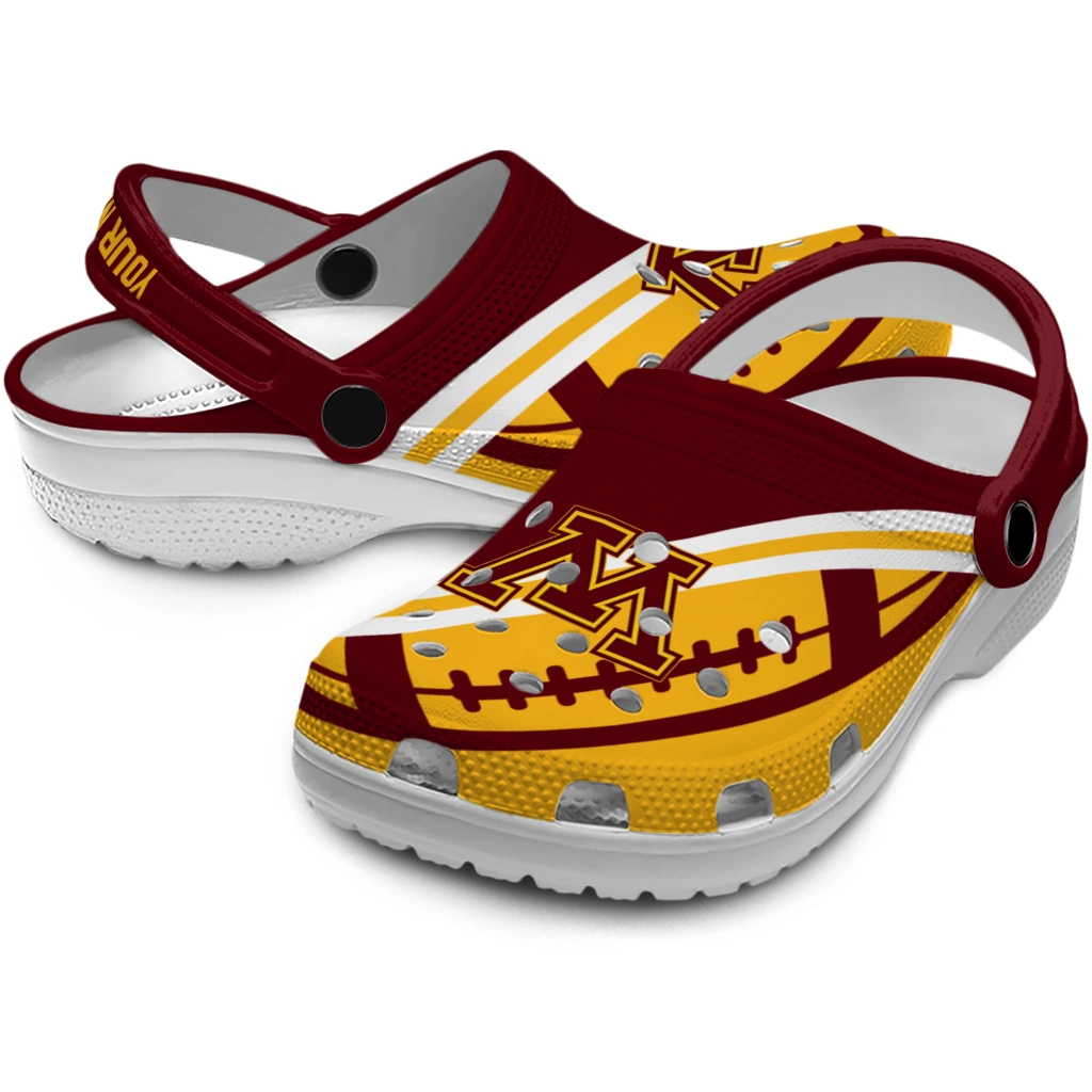 custom-minnesota-golden-gophers-football-motif-clogs-high-quality