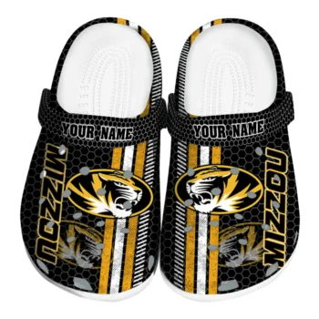Custom Missouri Tigers Contrasting Stripes Clogs