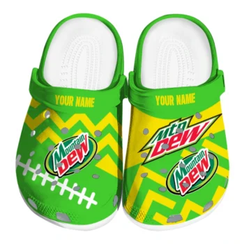 Custom Mountain Dew Patches Green Yellow Clogs