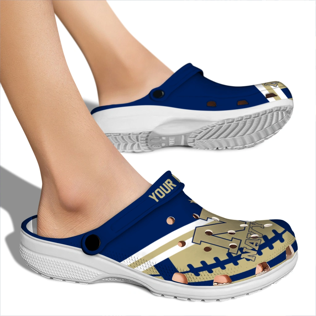 custom-navy-midshipmen-football-motif-clogs-fashion-forward