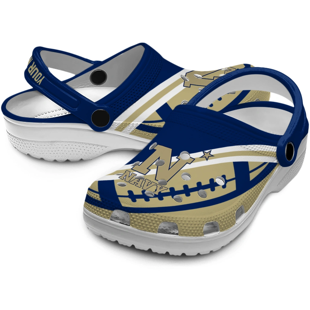custom-navy-midshipmen-football-motif-clogs-high-quality