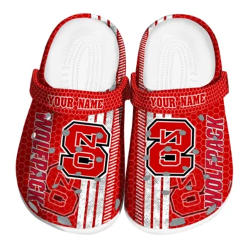 Custom NC State Wolfpack Contrasting Stripes Clogs