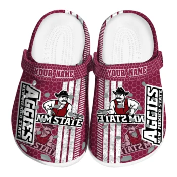 Custom New Mexico State Aggies Contrasting Stripes Clogs