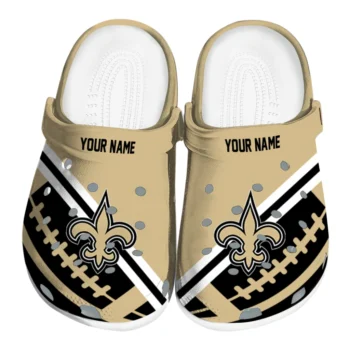 Custom New Orleans Saints Football Motif Clogs