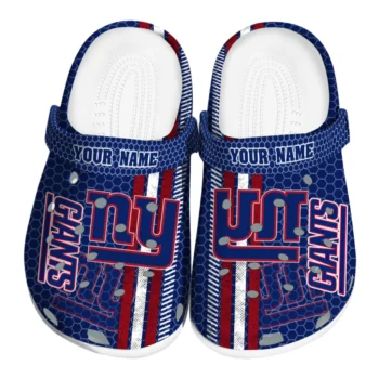 Custom New York Giants Contrasting Stripes Clogs