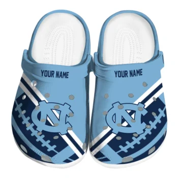 Custom North Carolina Tar Heels Football Motif Clogs
