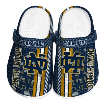 Custom Notre Dame Fighting Irish Contrasting Stripes Clogs