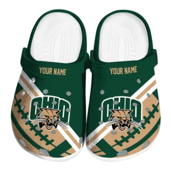 Custom Ohio Bobcats Football Motif Clogs