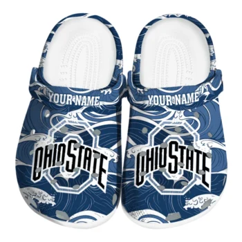 Custom Ohio State Buckeyes Wave Flow Clogs