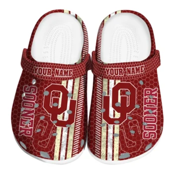 Custom Oklahoma Sooners Contrasting Stripes Clogs