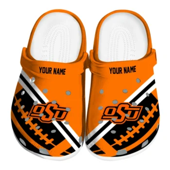 Custom Oklahoma State Cowboys Football Motif Clogs