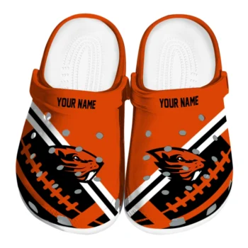 Custom Oregon State Beavers Football Motif Clogs