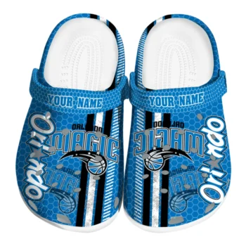 Custom Orlando Magic Contrasting Stripes Clogs