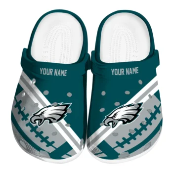 Custom Philadelphia Eagles Football Motif Clogs