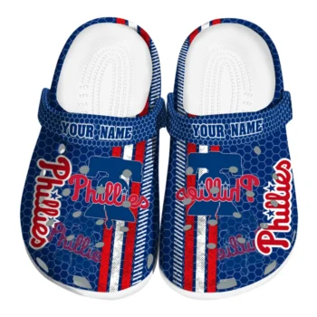 Custom Philadelphia Phillies Contrasting Stripes Clogs