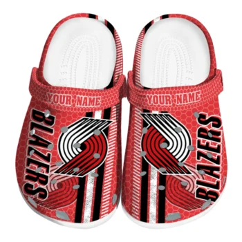 Custom Portland Trail Blazers Contrasting Stripes Clogs