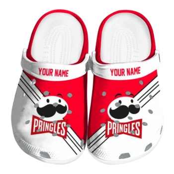 Custom Pringles Happy Mascot Red White Clogs