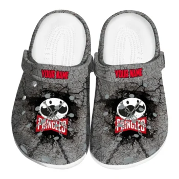 Custom Pringles Stone Effect Gray Black Clogs