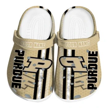 Custom Purdue Boilermakers Contrasting Stripes Clogs