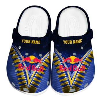 Custom Red Bull Motif Blue Yellow Clogs