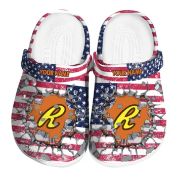 Custom Reese's American Flag Red Blue Clogs
